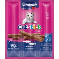 Vitakraft Cat-stick Kabeljauw - Koolvis 3 stuks