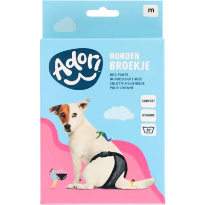 Adori Hondenbroek luxe - Zwart - Medium - 40-50 cm