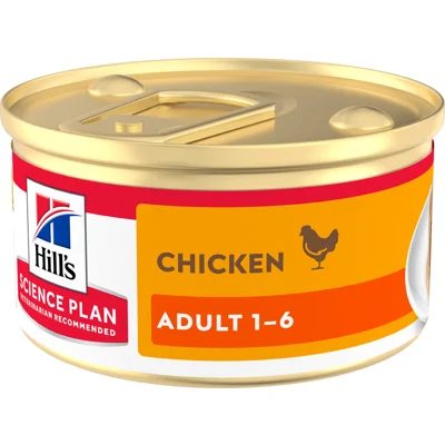 Hill's Adult nat kattenvoer met kip (mousse) blik 1 tray (12 x 85 g)