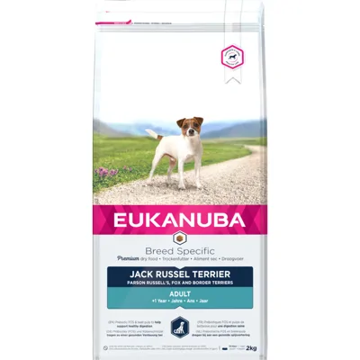 4x Eukanuba Adult Jack Russel Hondenvoer 2 kg