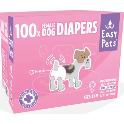 EasyPets Hondenluiers Teef S/M 100 stuks