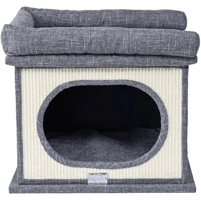 Quapas! Kattenhol met sisalmat grijs