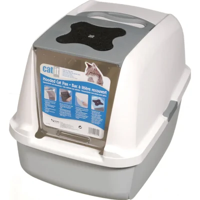 Catit Kattenbak met Dak - 55 x 40 x 45 cm - Grijs