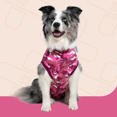 Suitical Recovery Suit Hond - S - Roze Camouflage