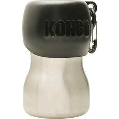 KONG H2O Stainless Steel Water Bottle - Zwart - 255 ml
