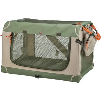 Trixie Hondenbox Comfy - Olijfgroen/beige - S