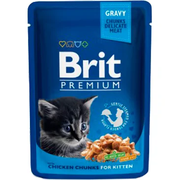 Brit Premium Cat Pouches - Kitten - Witvis - 24 x 100 g