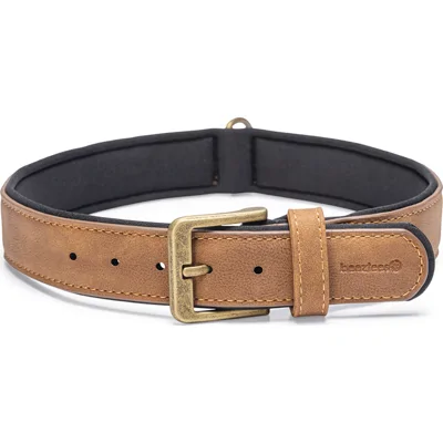Beeztees Balacron Ax kunstleer bruin halsband hond 52-62cm x 30mm