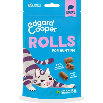 Edgard & Cooper Rolls Zalm & Kip kattensnacks 45 gram