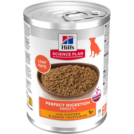 Hill's Science Plan Hond Adult Perfect Digestion Natvoer Kip 12x363g