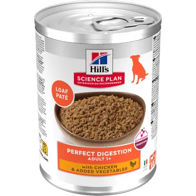 Hill's Science Plan Hond Adult Perfect Digestion Natvoer Kip 12x363g