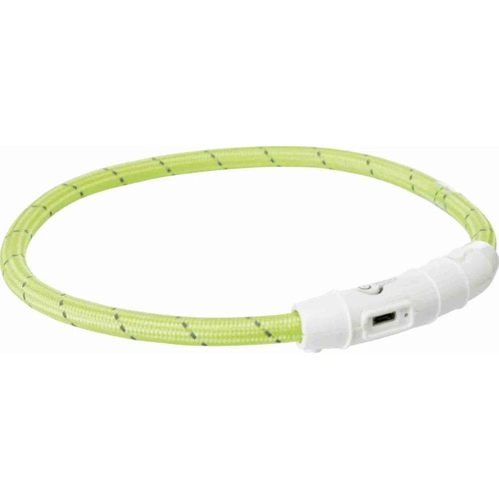 Trixie Flash Lichtgevende Band USB TPU/nylon groen 35 cm