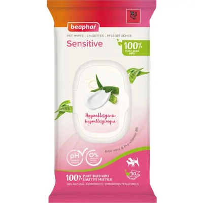 Beaphar Sensitive vochtige doekjes (30 st) 1 verpakking