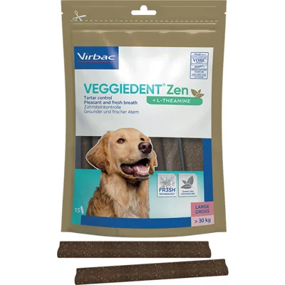 Virbac Veggiedent Zen kauwstrips hond L (15 st) 1 verpakking