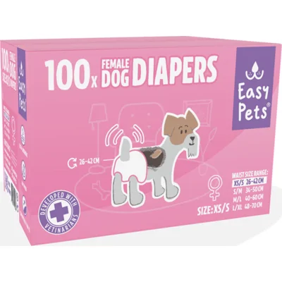 EasyPets Hondenluiers Teef XS/S 100 stuks
