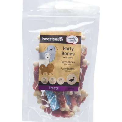 Beeztees Party Bones - Eend - 200 g