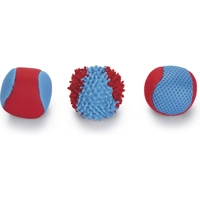 Beeztees splashbal blauw/rood hondenspeelgoed