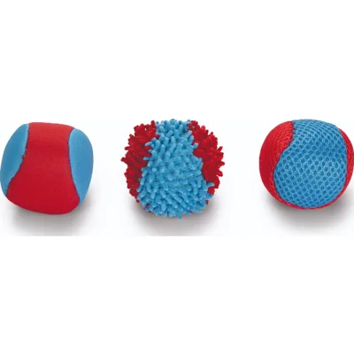 Beeztees splashbal blauw/rood hondenspeelgoed