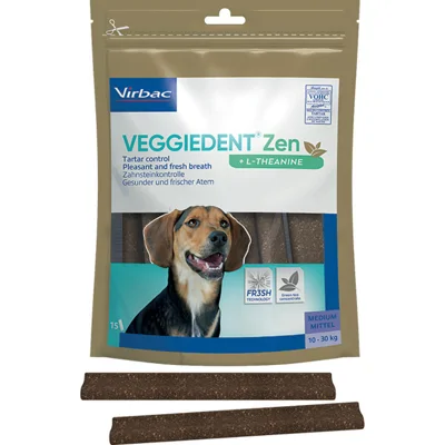 Virbac Veggiedent Zen kauwstrips hond M (15 st.) 1 verpakking