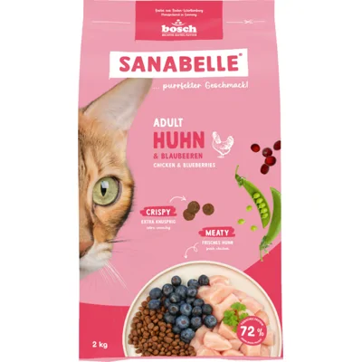 Sanabelle Adult met kip en bosbessen kattenvoer 2 kg