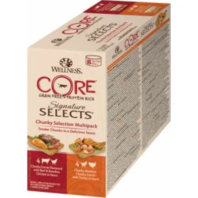 8x Wellness Core Kattenvoer Signature Selects Chunky 8-pack 8 x 79 gr