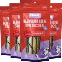 4x Braaaf Twister Rolls Hondensnack 14 cm 100 gr