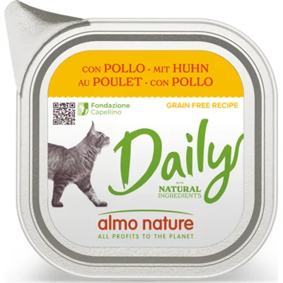 32x Almo Nature Daily Kattenvoer Kip 100 gr