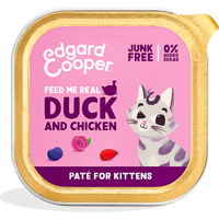 Edgard & Cooper eend en kip paté kitten natvoer kuipjes 16 x 85gr