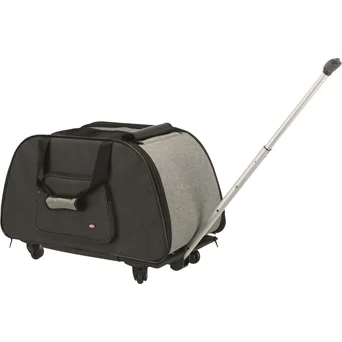 Trixie reismand trolley zwart / lichtgrijs 67x34x43 cm