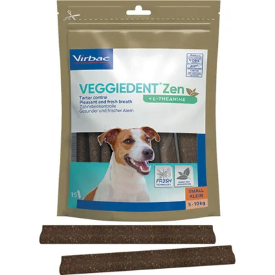 Virbac Veggiedent Zen kauwstrips hond S (15 st.) 1 verpakking