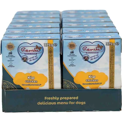 12x Renske Vers Graanvrij Tetra Hondenvoer Nat Kip 375 gr