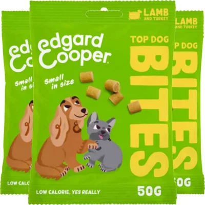 3x Edgard&Cooper Adult Bite S Lam&Kalkoen 50 gr