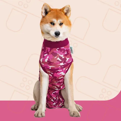 Suitical Recovery Suit Hond - XL - Roze Camouflage