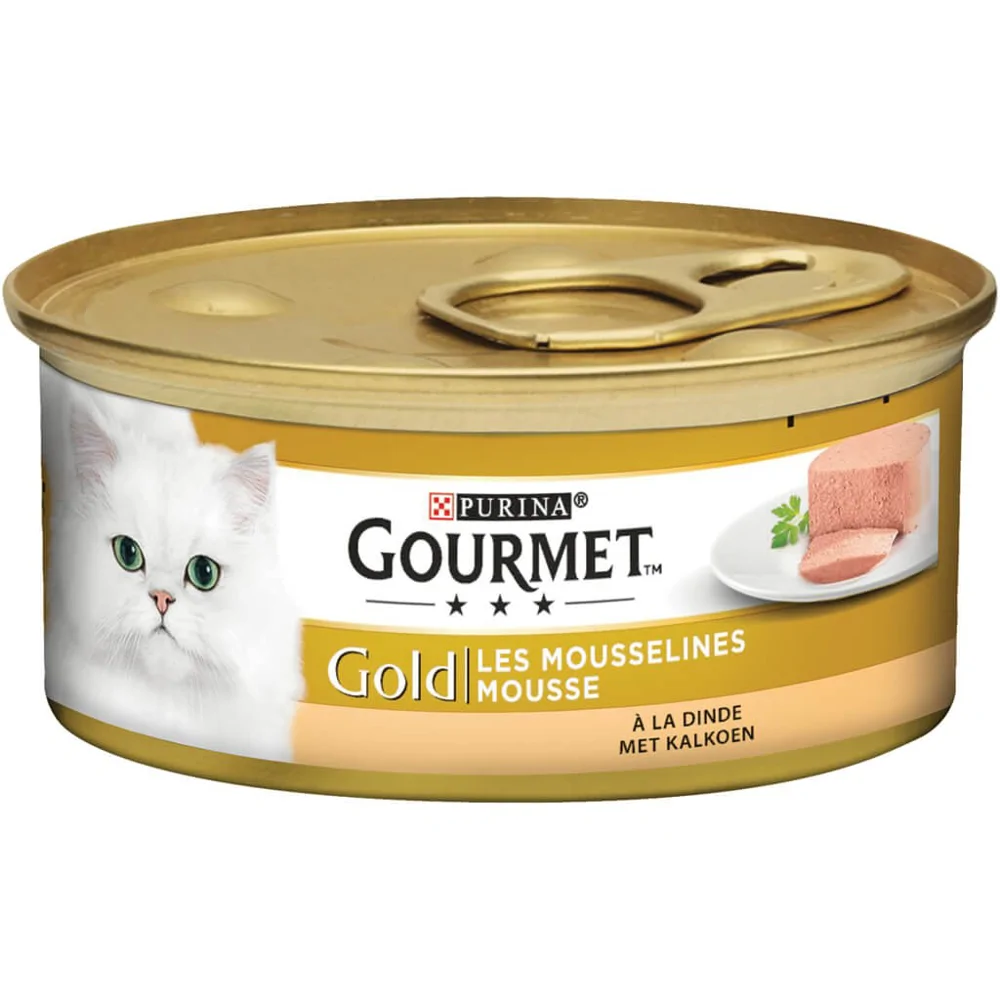 Gourmet Gold Mousse Kalkoen 1 tray (24 blikken)