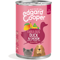 Edgard & Cooper Eend en Kip Puppy natvoer hond blik 400 gram