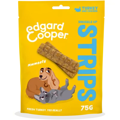 Edgard & Cooper Strips Kalkoen&Kip hondensnacks 75 gram