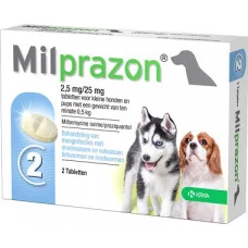 Milprazon ontworming kleine hond 2,5mg - 4 tabletten