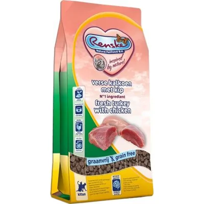 Renske Super Premium verse kalkoen met kip voer voor kitten 400gr