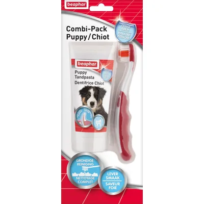 Beaphar Tandpasta en borstel puppy 2 x 50 g