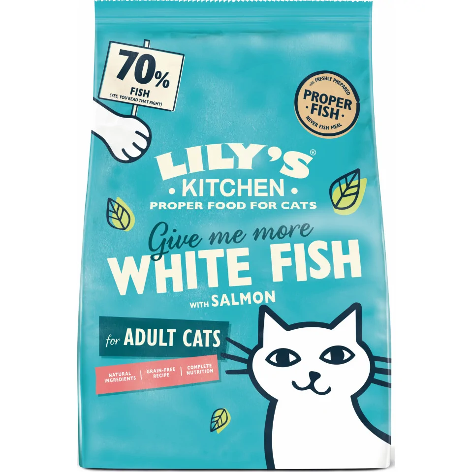 Lily's Kitchen Adult witvis met zalm kattenvoer 2 kg