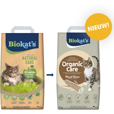 Biokat's Natural Care klontvormende kattenbakvulling 2 x 8 liter