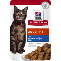 Hill's Adult nat kattenvoer met zeevis maaltijdzakje multipack 1 doos (12 x 85 g) product name