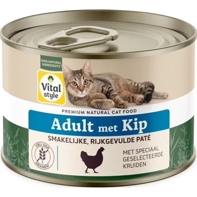 12x Vitalstyle Kattenvoer Nat Blik Care Kip 200 gr