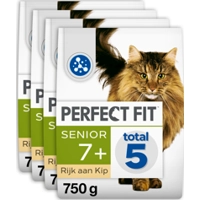 4x Perfect Fit Droogvoer Senior Kip 750 gr
