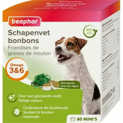 6x Beaphar Schapenvet Bonbons Mini Zeewier 245 gr