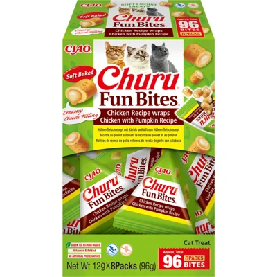 Ciao Churu Fun Bites Wraps Kattensnack Chicken&Pumpkin 8 x 12 gr