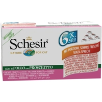 Schesir Kattenvoer Kipfilet - Ham 6 x 50 gr