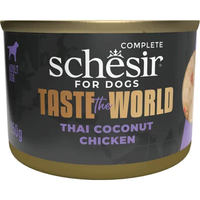 8x Schesir Taste The World Hond Thai Coconut 150 gr
