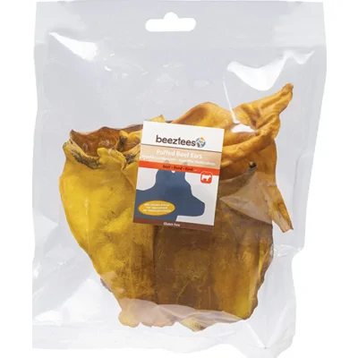 Beeztees Gepofte Runderoren Kipsmaak - 150 g