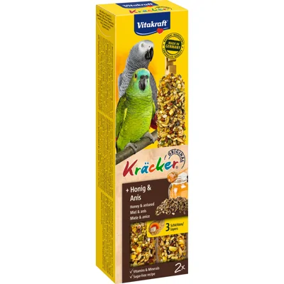 Vitakraft Papegaai Kräcker Honing - 2 stuks
